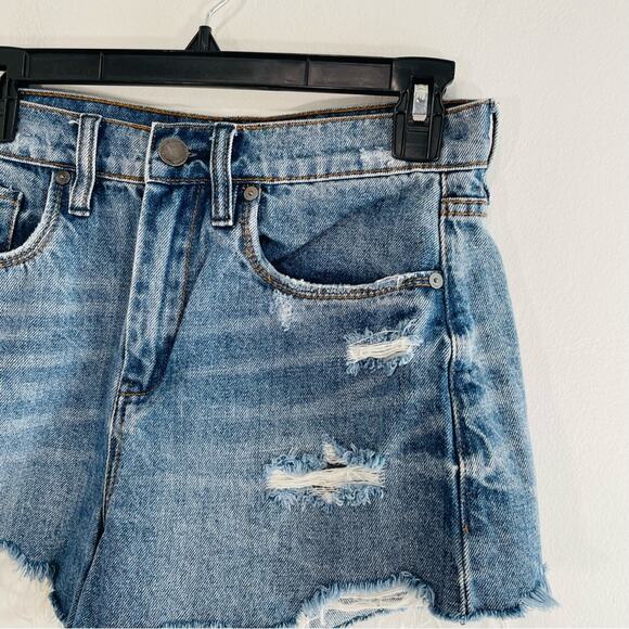 BlankNYC The Barrow Vintage High Rise Distressed Cutoff Denim Shorts 27 - Picture 5 of 10